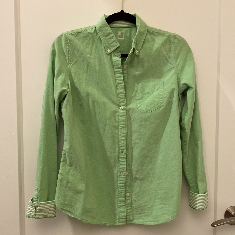 Green button up, size medium